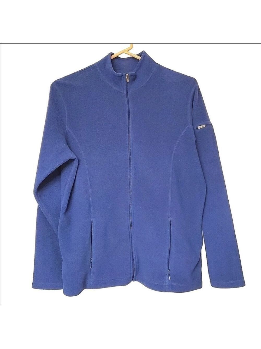 L.L. Bean Full Zip Fleece Jacket Regular Mock Neck Pocket Coat Outdoor Small
